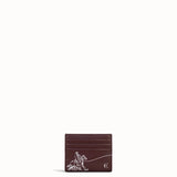 Cowboy Cardholder - Plum Wood / Silver