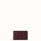 Brown leather wallet on a white background