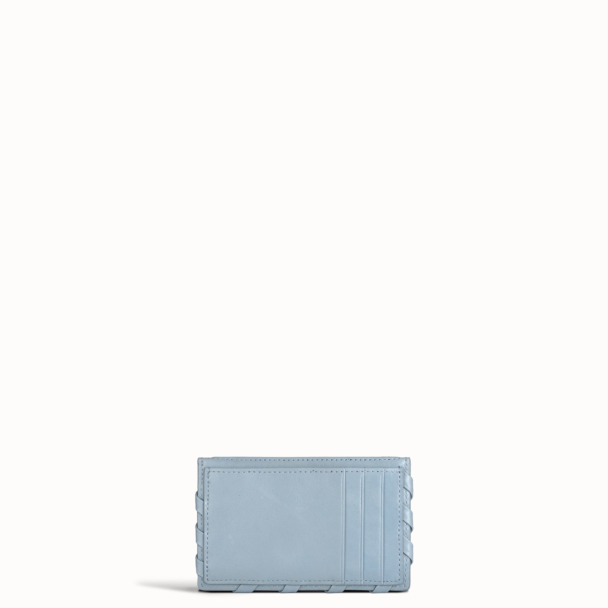 Light blue wallet on a white background